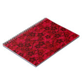 Roter brauner, rustikaler Modedesign Retro Notizblock (Linke Seite)