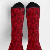Roter brauner, rustikaler Modedesign Retro Socken (Oben)