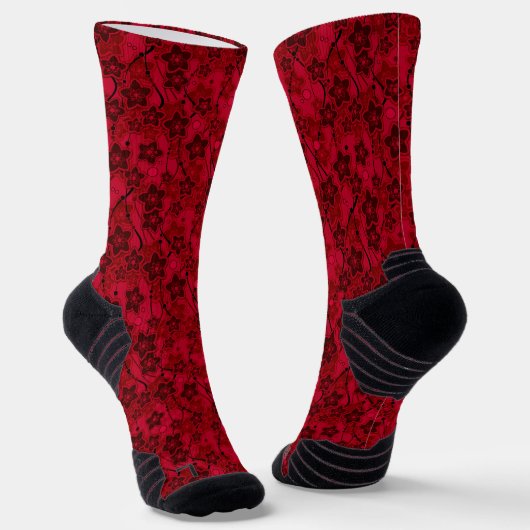 Roter brauner, rustikaler Modedesign Retro Socken (Gewinkelt)