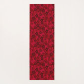 Roter brauner, rustikaler Modedesign Retro Yogamatte (Rückseite)