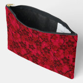 Roter brauner, rustikaler Modedesign Retro Zubehörtasche (Offen)