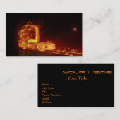 Roter brennender LKW in den Feuer-Flammen Visitenkarte (Vorne/Hinten)