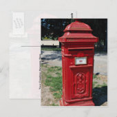 Roter Brief in Belgien Postkarte (Vorne/Hinten)