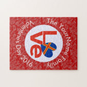 Roter Brief-LIEBE der Åland-Inseln Personalisiert Puzzle (Horizontal)