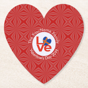 Roter Brief-LIEBE der Åland-Inseln Personalisiert Untersetzer