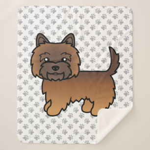 Roter Brindle Cairn Terrier Süßer Cartoon-Hund Sherpadecke