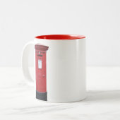 Roter britischer Postenkasten Zweifarbige Tasse (Vorderseite Links)