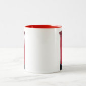 Roter britischer Postenkasten Zweifarbige Tasse (Mittel)