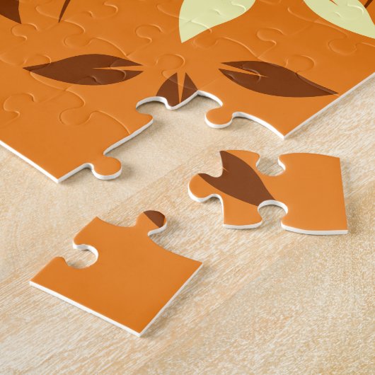 Roter Brustkern auf stilisierten Zweigen Puzzle (Seite)