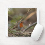 Roter Brustvogel Mousepad (Mit Mouse)