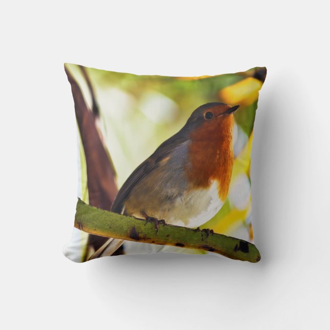 Roter Brustvogel Robins Kissen (Vorderseite)