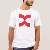 Roter Buchstabe X Monogramm T-Shirt (Vorderseite)