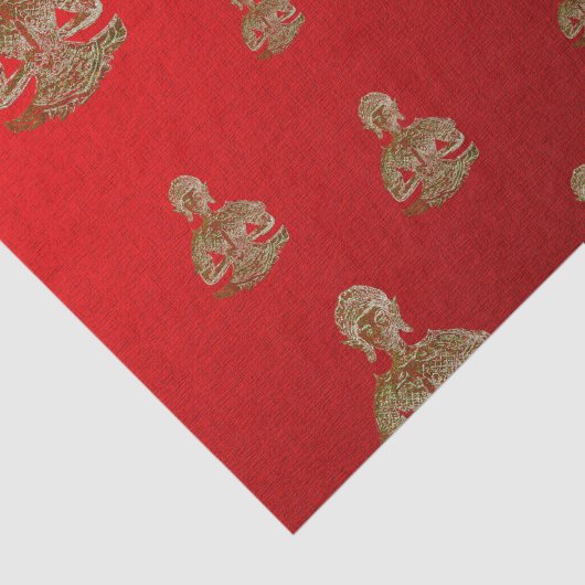 roter Buddha Seidenpapier (Ausschnitt)