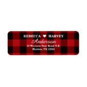 Roter Büffel karierte rustikale Winterhochzeit (Vorne)