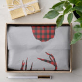 Roter Büffel, karierte Weihnachtswildjagd Seidenpapier (Geschenk)