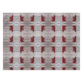 Roter Büffel karierter Bär aus rustikalem Wald Tischdecke (Vorderseite (Horizontal))