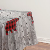 Roter Büffel karierter Bär aus rustikalem Wald Tischdecke (Beispiel)