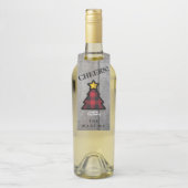 Roter Büffel-karierter Weihnachtsbaum Flaschenanhänger (Auf Flasche)