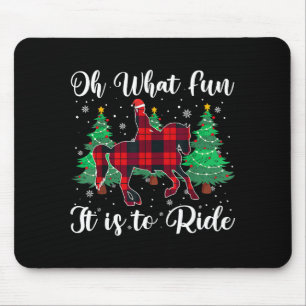 Roter Büffel-Karo-Hengst Oh Was Für Ein Spaß Es Is Mousepad