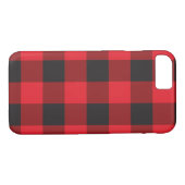 Roter Büffel-Karo iPhone 7 Kasten Case-Mate iPhone Hülle (Rückseite (Horizontal))