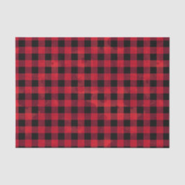 Roter Büffel-Karo mit Wäsche-Beschaffenheit Seidenpapier