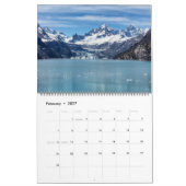 Roter Büffel-Karo-Moderner Schriftname Foto Kalender (Feb 2027)