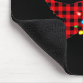 Roter Büffel-Karo-Santa-Irish-Setter-Hund-Weihnach Mousepad (Ecke)