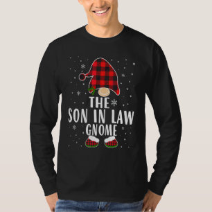 Roter Büffel-Karo-Sohn-Schwiegersohn-Gnom passend T-Shirt