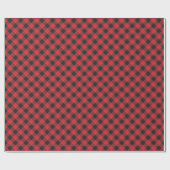 Roter Büffel-Karostoff Geschenkpapier (Flach)
