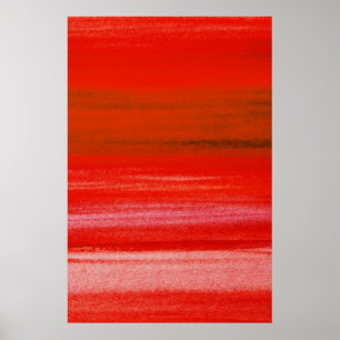 Roter Burgunder rosa Watercolor-abstrakter Poster