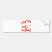 Roter Bus Autoaufkleber (Vorne)
