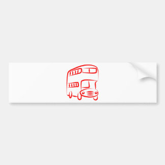 Roter Bus Autoaufkleber