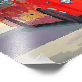 ROTER BUS FOTODRUCK (Ecke)