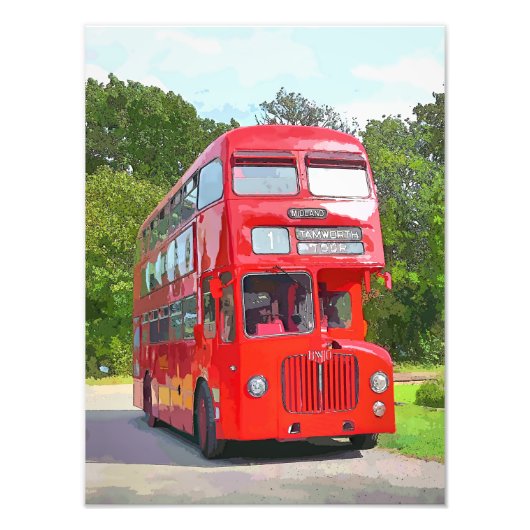 ROTER BUS FOTODRUCK (Vorne)