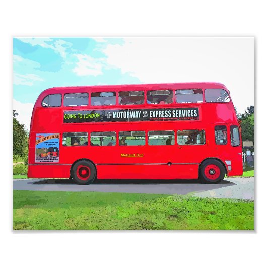 ROTER BUS FOTODRUCK (Vorne)