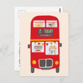 Roter Bus Geburtskarte Postkarte (Vorne/Hinten)