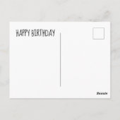 Roter Bus Geburtskarte Postkarte (Rückseite)