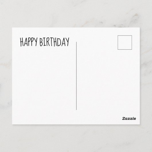 Roter Bus Geburtskarte Postkarte (Rückseite)