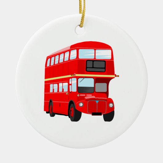Roter Bus Keramikornament (Vorne)