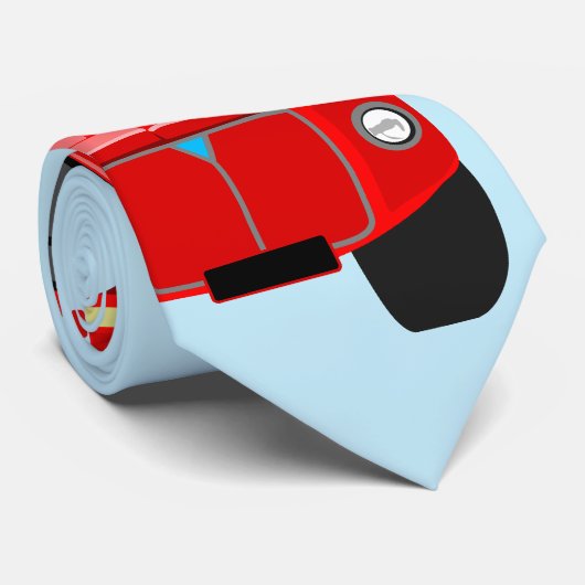 Roter Bus Krawatte (Gerollt)