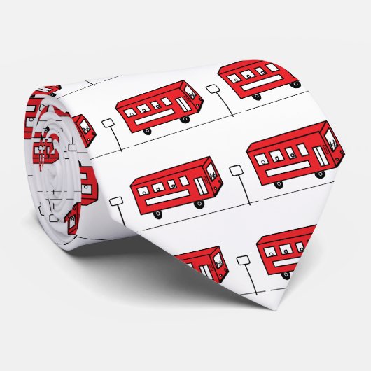 Roter Bus Krawatte (Gerollt)