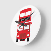 Roter Bus-personalisierte Uhr Londons (Winkel)