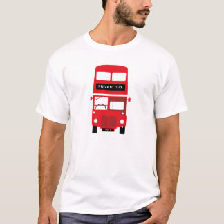 Roter Bus-personalisierter privater MietT - Shirt