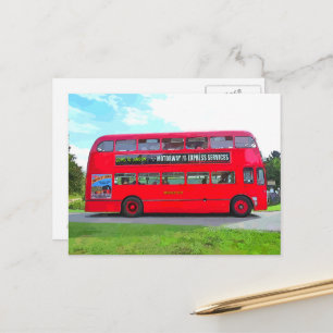 ROTER BUS POSTKARTE
