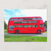 ROTER BUS POSTKARTE (Vorderseite)