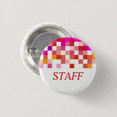Roter Button mit weißer Farbe (Vorne & Hinten)
