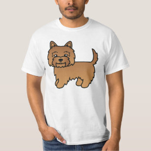 Roter Cairn Terrier Hund Cartoon Karikatur Kunstwe T-Shirt
