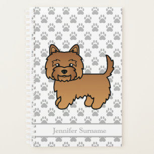 Roter Cairn Terrier Hund mit Pfoten & benutzerdefi Planer