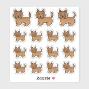 Roter Cairn Terrier Süße Cartoon-Hunde Aufkleber