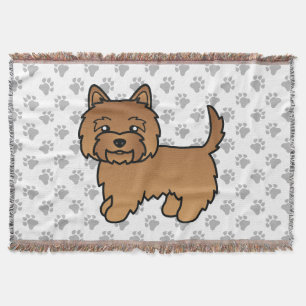 Roter Cairn Terrier Süßer Cartoon-Hund Decke